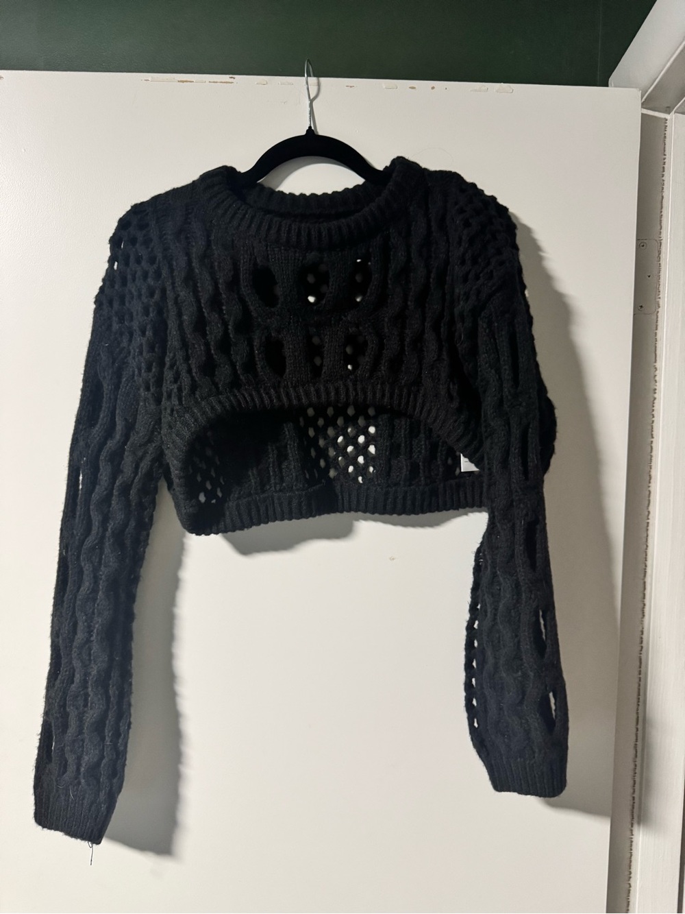Cider Black Fuzzy Knit Jacket